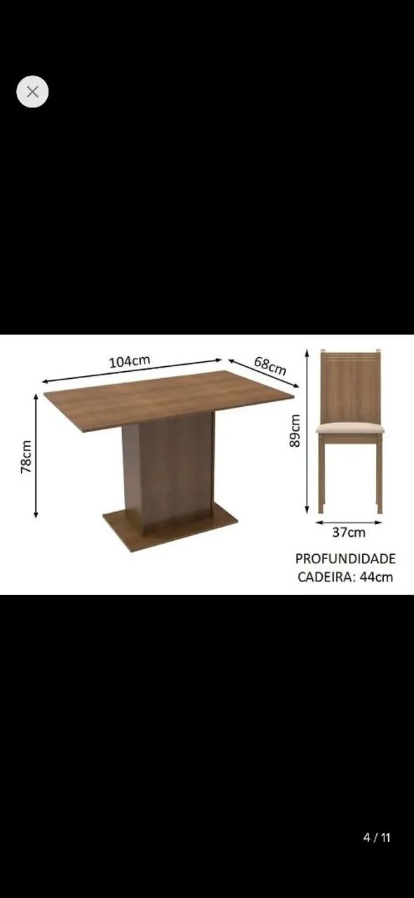 Mesa 4 cadeiras  - Foto 4