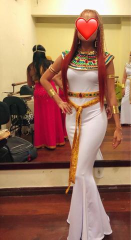 Fantasia Traje Egito Cleopatra Completo