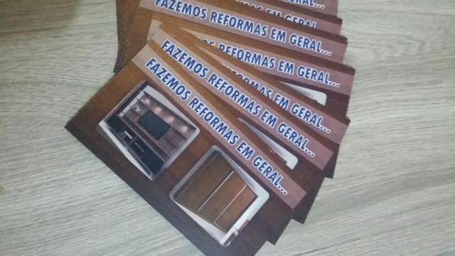 Oferta 3000 cartões visitas 99,00 p/ 1000unds 49,00 panfletos 99,00 folhinhas banner - Foto 5