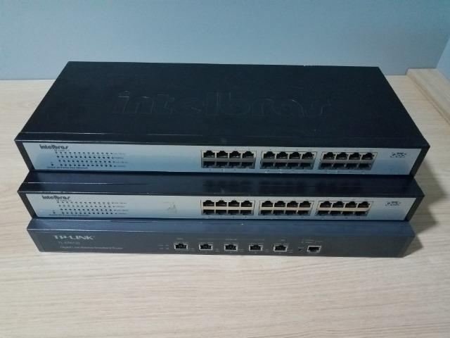 2 Switches Intelbras e Roteador TP Link