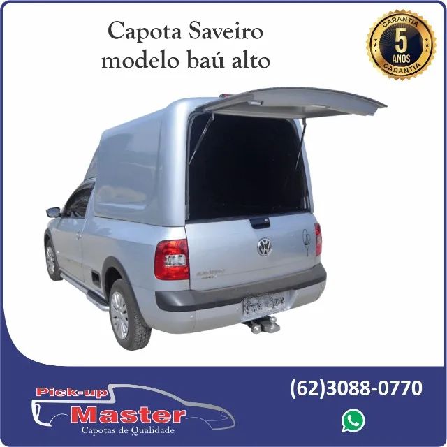 Capota para Saveiro Baú Meia tampa em Fibra de Vidro. Black Friday 