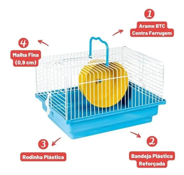 Brinquedo Jel Plast Pet Roe Roda Plástica Amarela para Hamst