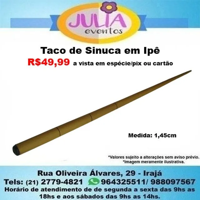 Taco de Sinuca Profissional Rosca 3/4 Ash Set 301/3 SL
