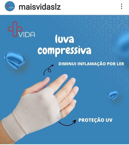 Luva de compressão com proteção uv