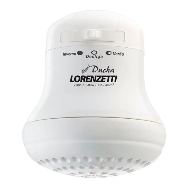 Lorenzetti Chuveiro Elétrico Branco Maxi Ducha