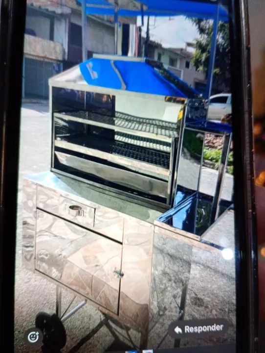 Carinho de churrasco semi novo - Foto 5