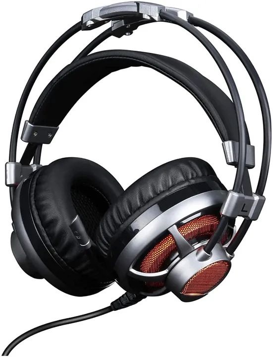 Fone Headset Gamer 7.1 Surround Led Laranja ELG Hgss71 - Foto 2