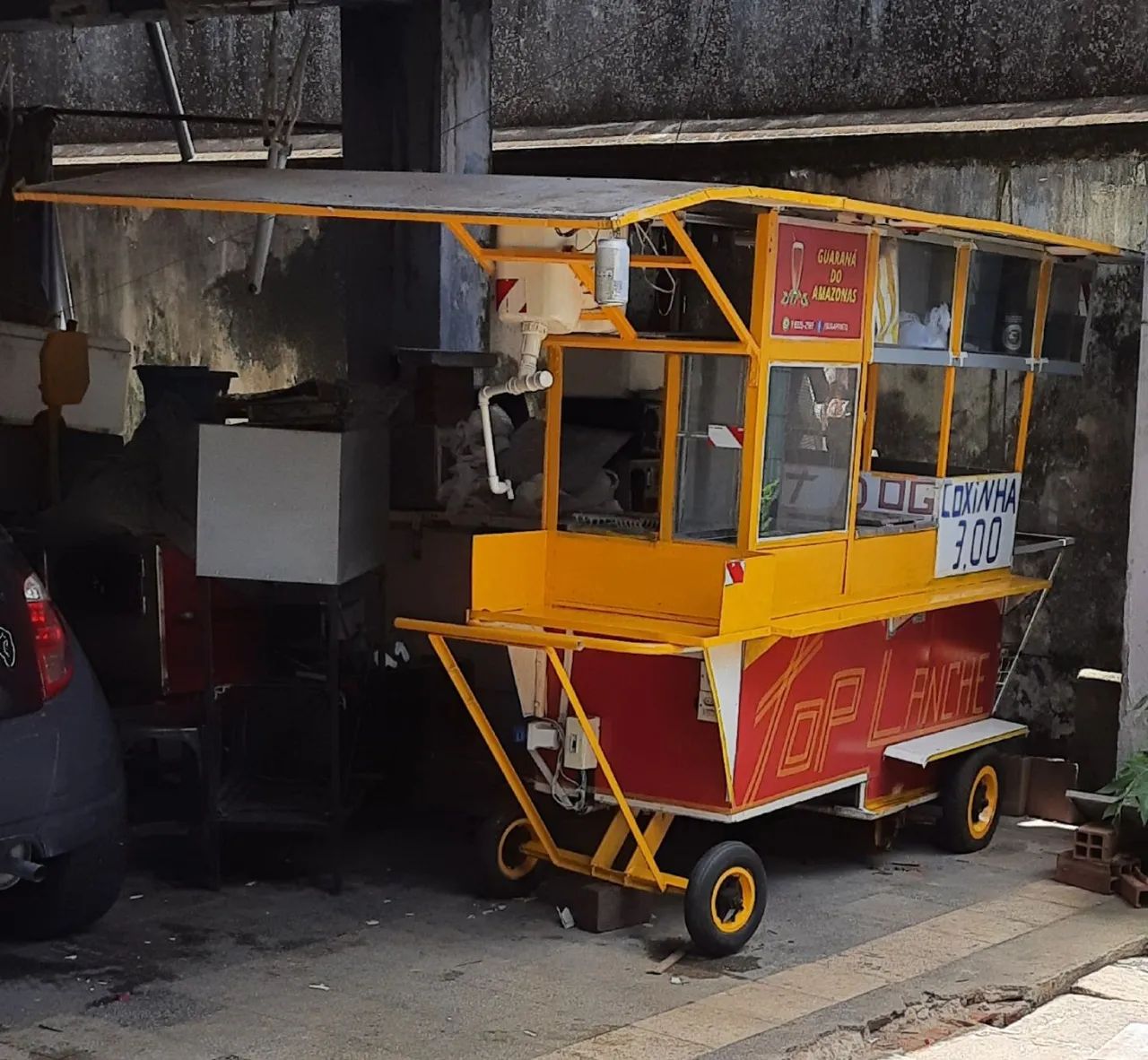 Carro de ESPETO HOTDOG HAMBÚRGUER, CAIXA D'ÁGUA ILUMINAÇÃO RODAS ALUMÍNIO - Oportunidade! - Foto 4