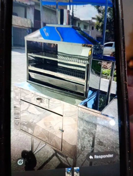 Carinho de churrasco semi novo - Foto 6