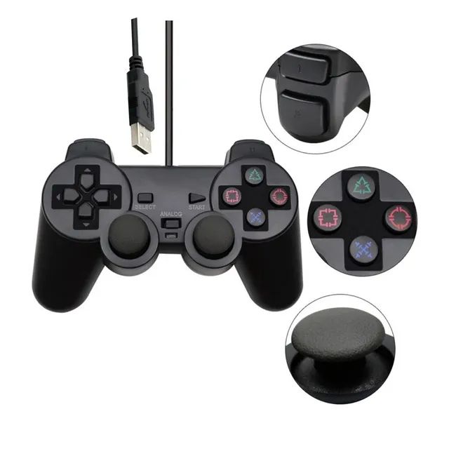 Controle Joystick Usb game jogo Analógico Dualshock Para Pc E Notebook