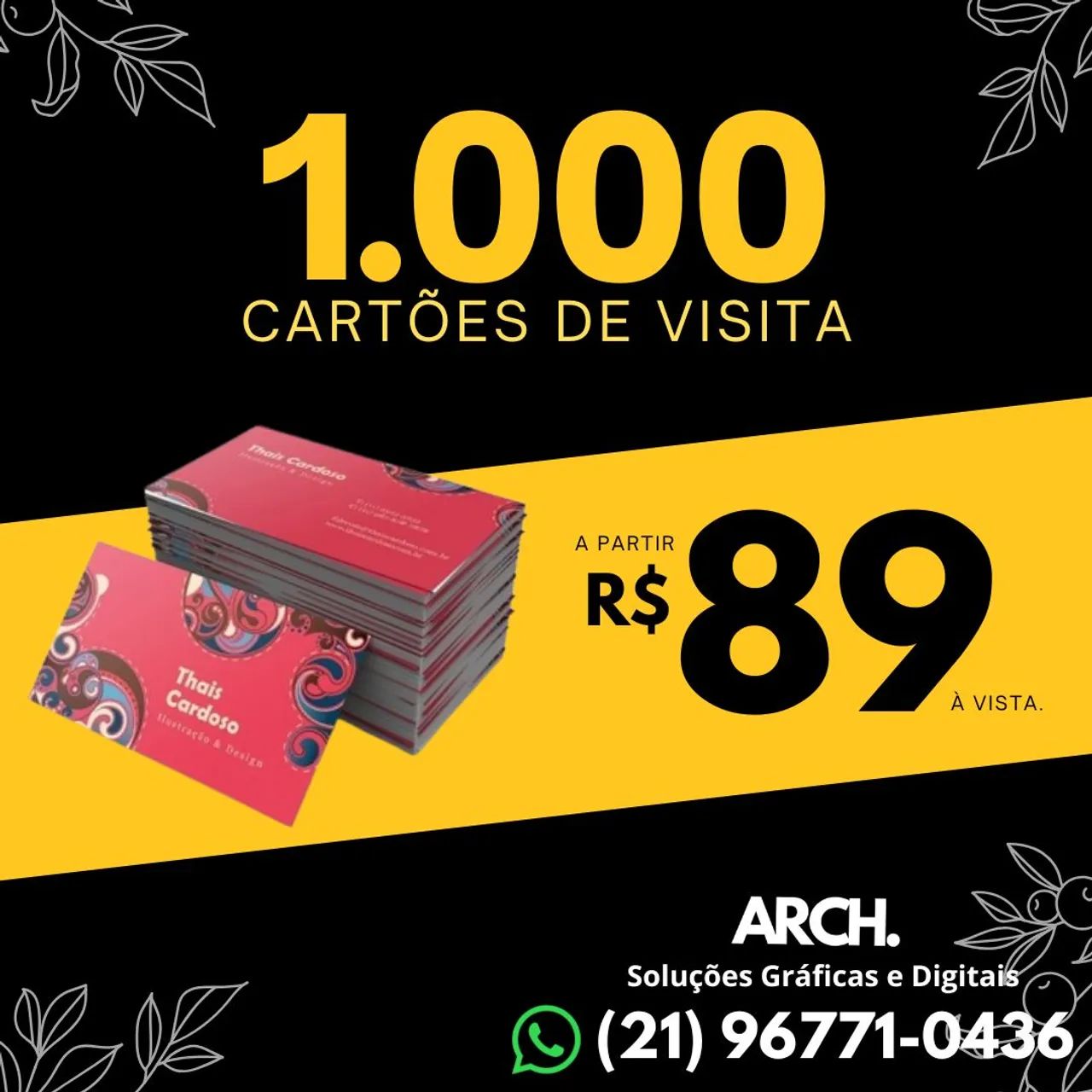 1.000 Cartões de Visita 