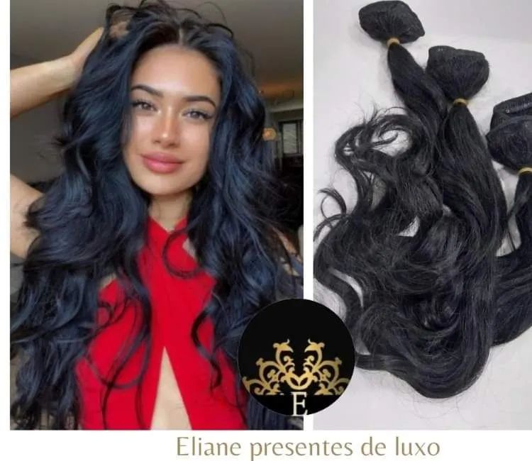4 TELAS DE CABELO BIO HUMANO ONDULADOS.