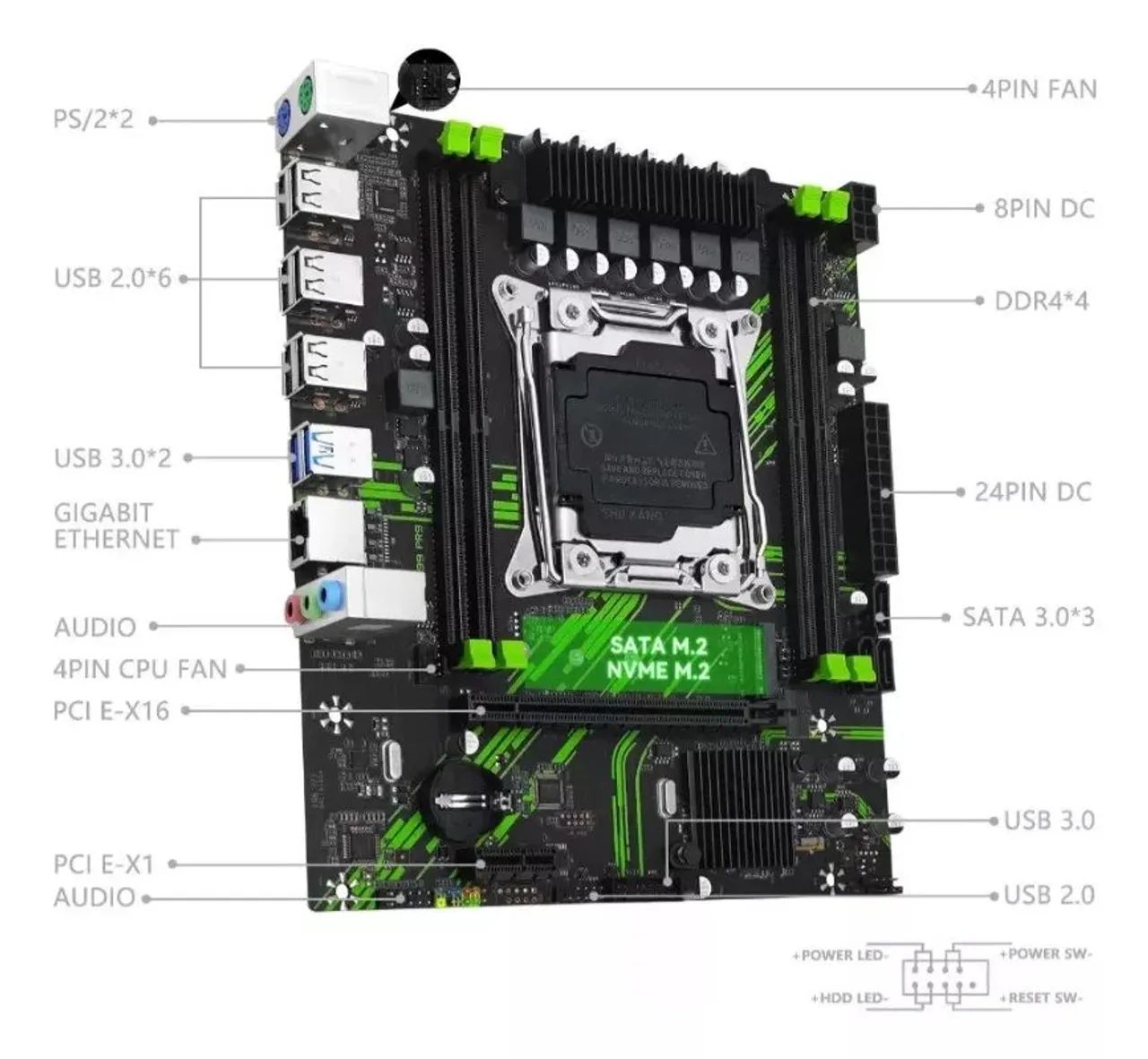 Placa Mãe X99 para PC Gamer - Foto 4