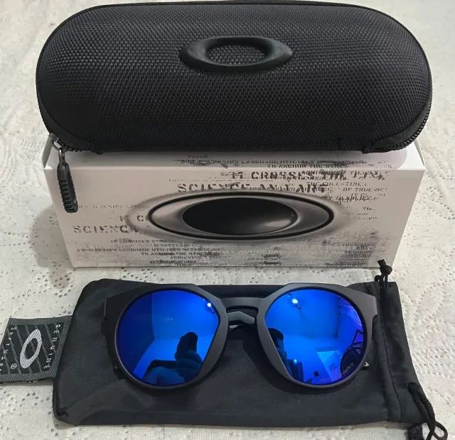 Óculos de Sol Oakley Hstn Matte Black/Lente Blue Iridium - Foto 5