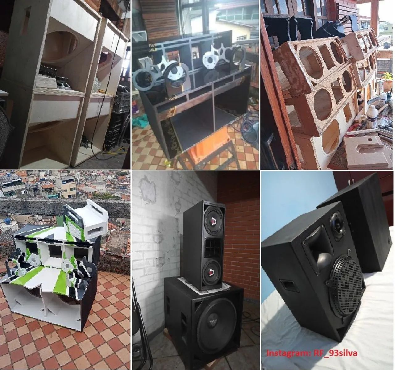 Fabricação de caixas de som automotiva e profissional, reforma de alto falante