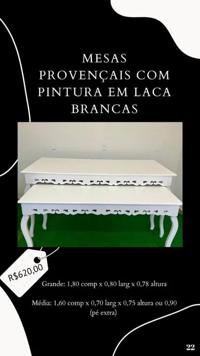 Conjunto de Mesas para festas