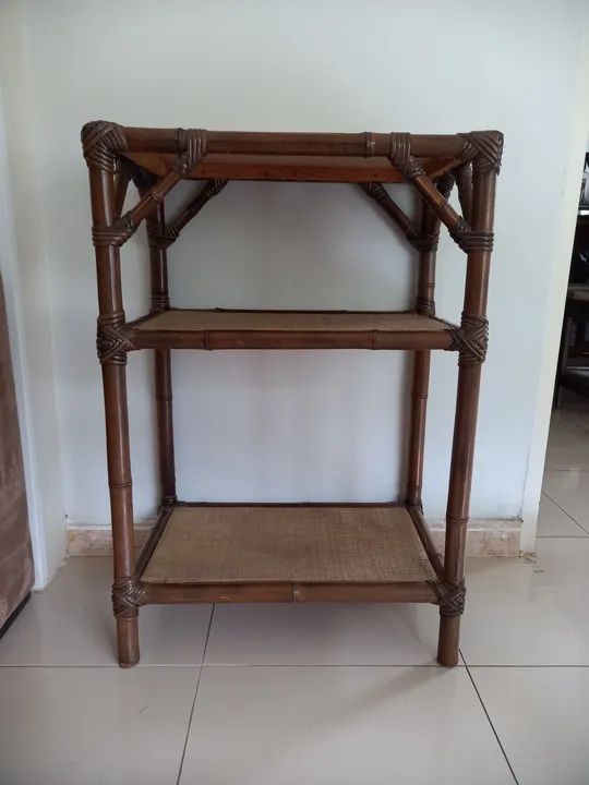 Estante de Bambu 3 Prateleiras