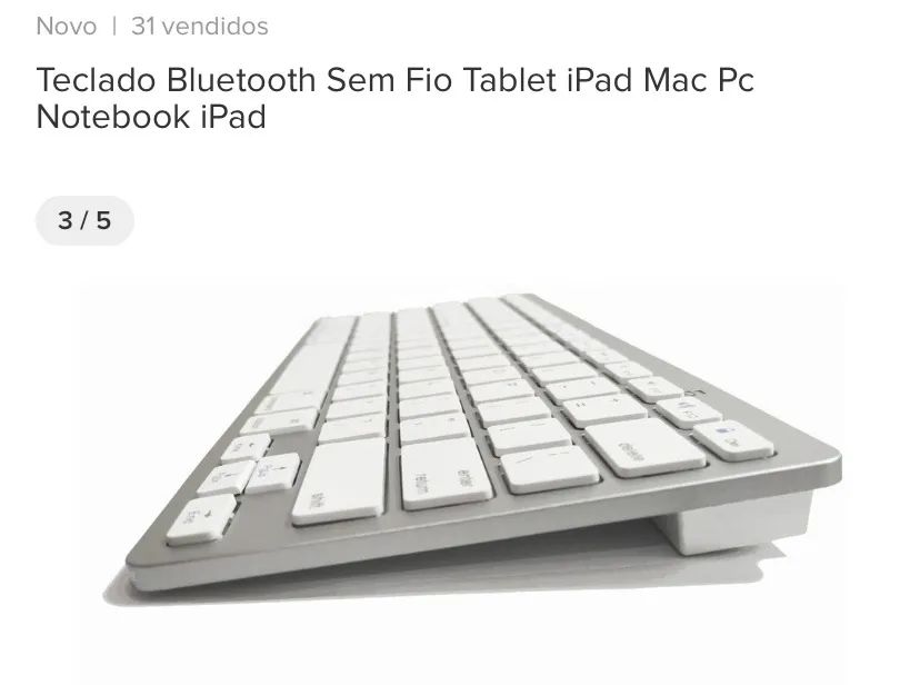Teclado Bluetooth sem fio novo - Foto 4