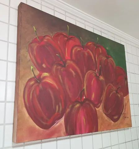 Quadro pintura maçãs - Foto 2