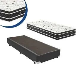 Combo Colchão D45 + Base Box Solteiro - Firmeza e Conforto Superior!