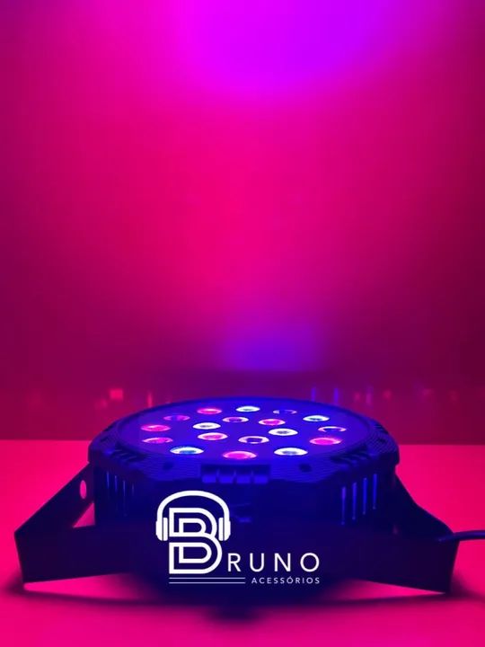 Canhão refletor 18 LED 1W RGB Refletor Iiluminação FESTA BALADA DJ<br> - Foto 2