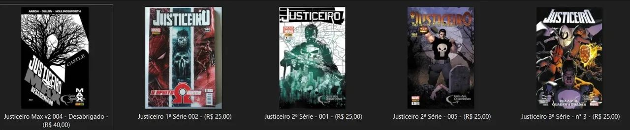 Justiceiro - (PACK 5 HQS)