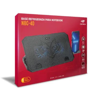 Base Para Notebook C3Tech NBC-40BK 15.6  - WZetta - Foto 2