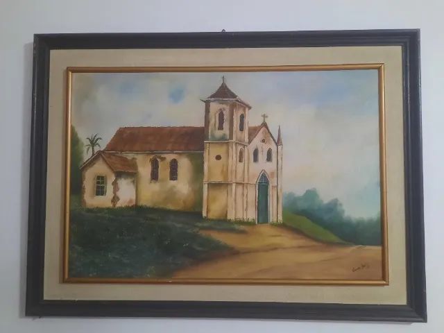 Lote com 5 pinturas - óleo sobre telas 