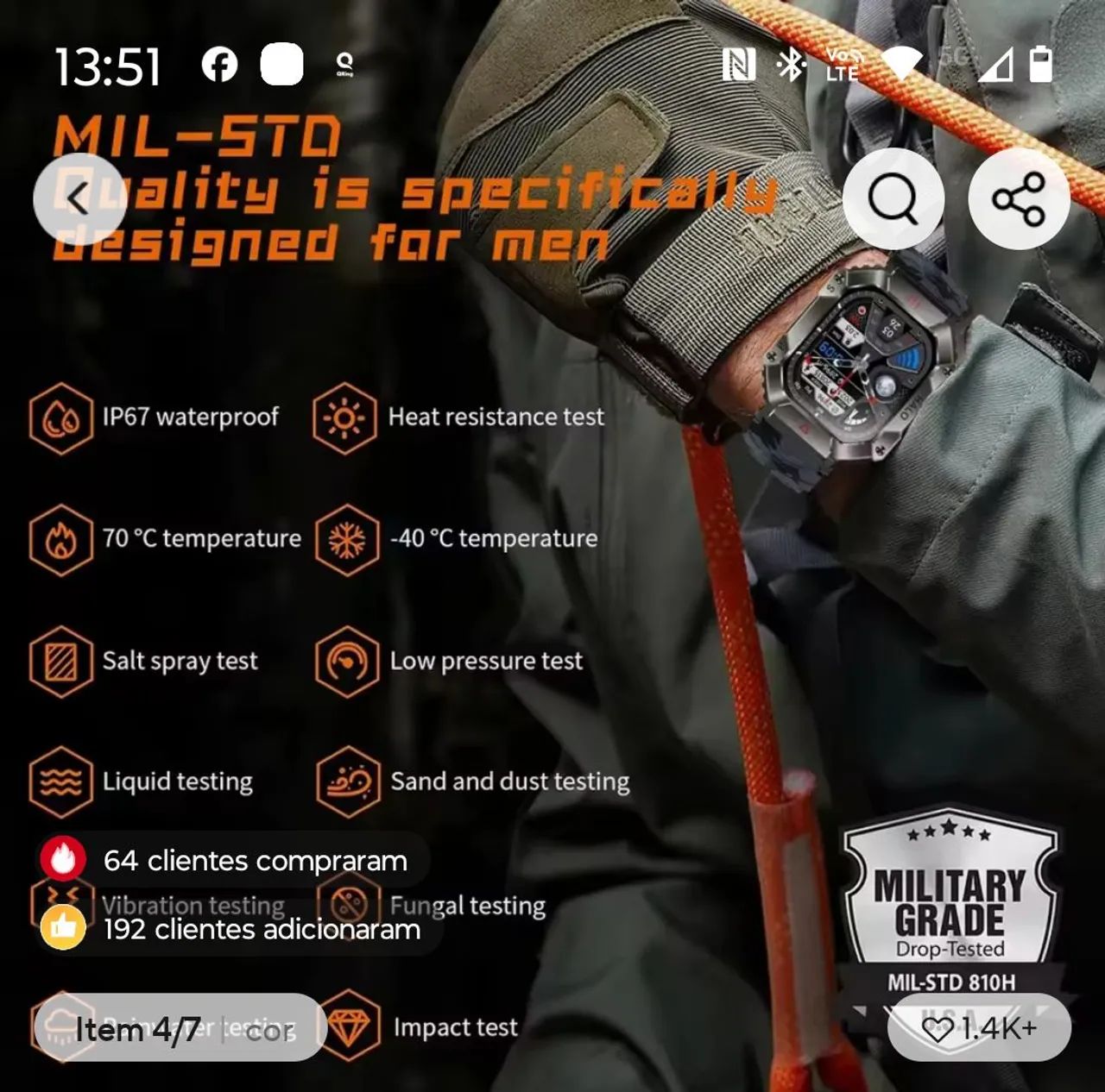 Smartwatch HALO com GPS e Compasso - Foto 2