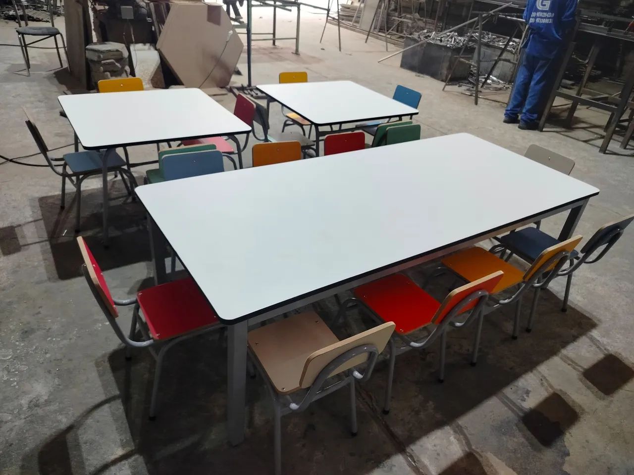 Mesas e cadeiras infantil 10 lugares 