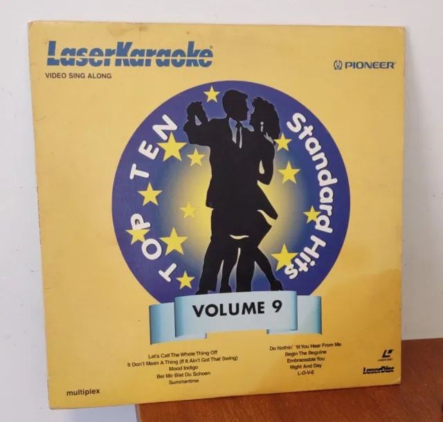 Laser Disc LD Pioneer Top Ten Standard Hits Volume 9 com função Multiplex