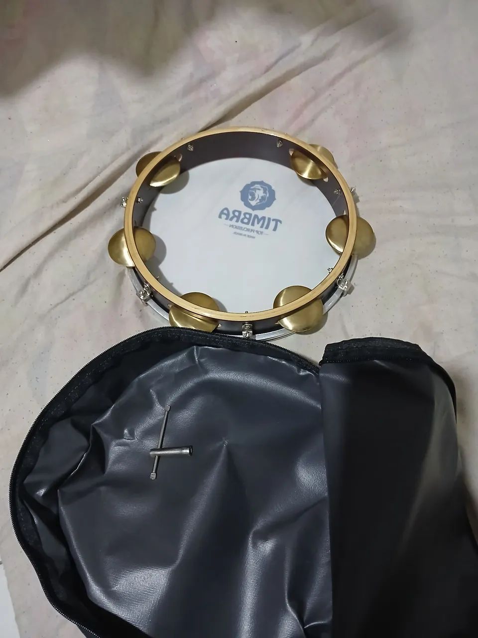 Pandeiro de 10 polegadas com bolsa
