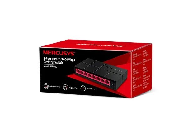 Switch 8 Portas Mercusys 10/100/1000 Mbps Ms108g - Foto 2