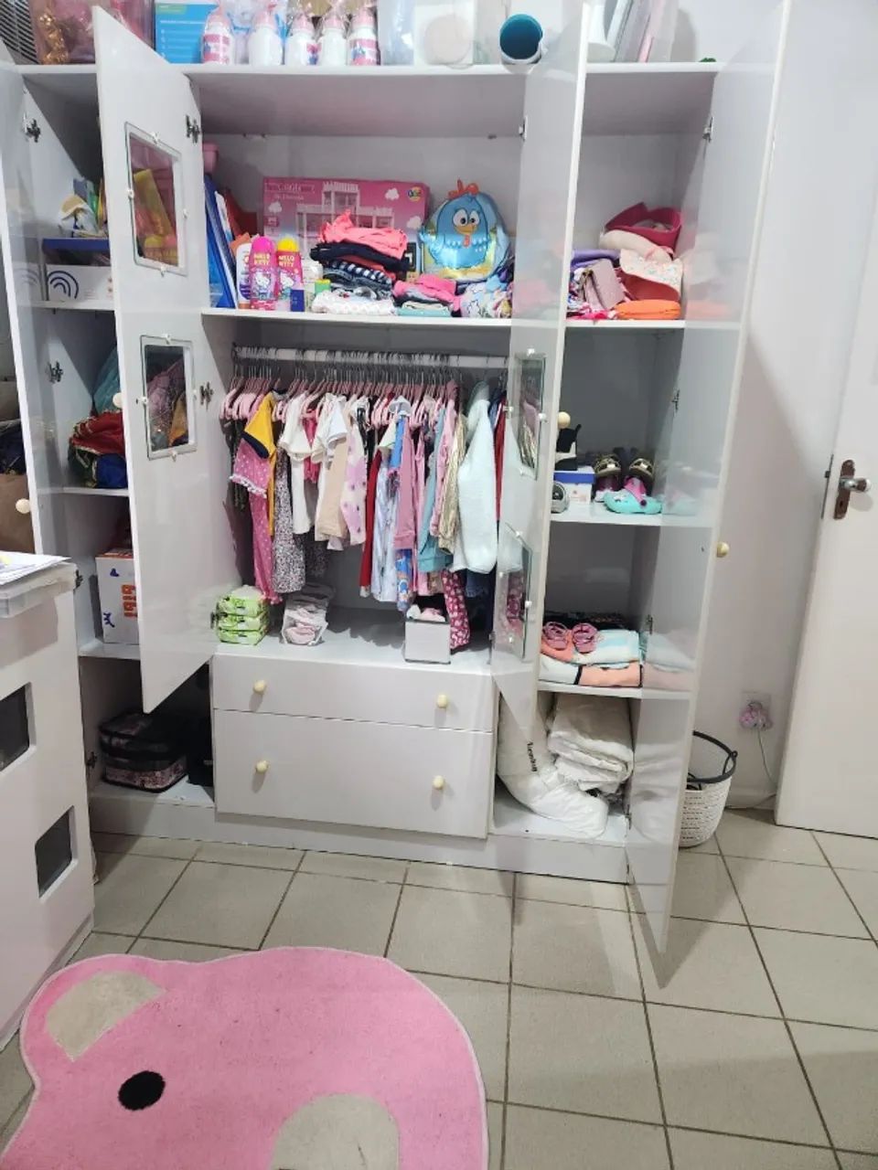 Guarda roupa infantil 4 portas 2 gavetas - MDF - Foto 5