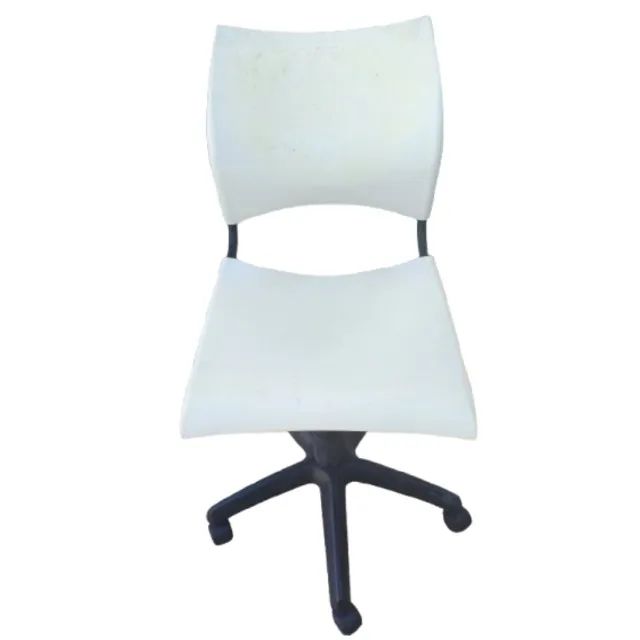 Cadeira Branca Giratória Design Decorativo Encosto Anatômico com Apoio Lombar para 120kg - Foto 3