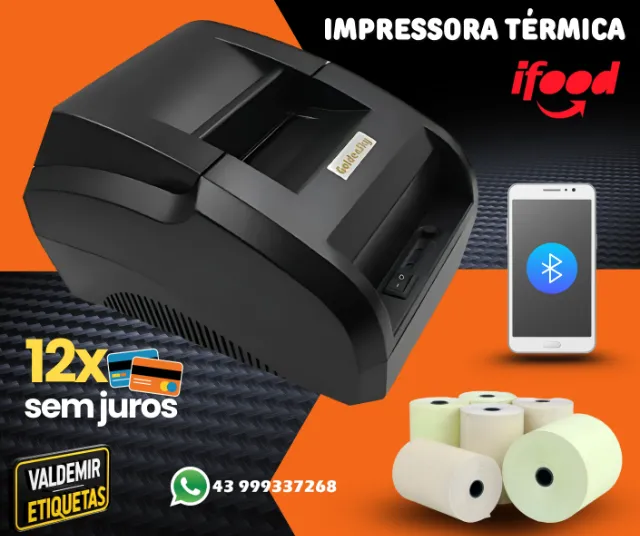 Impressora para Ifood conecta com celular bluetooth