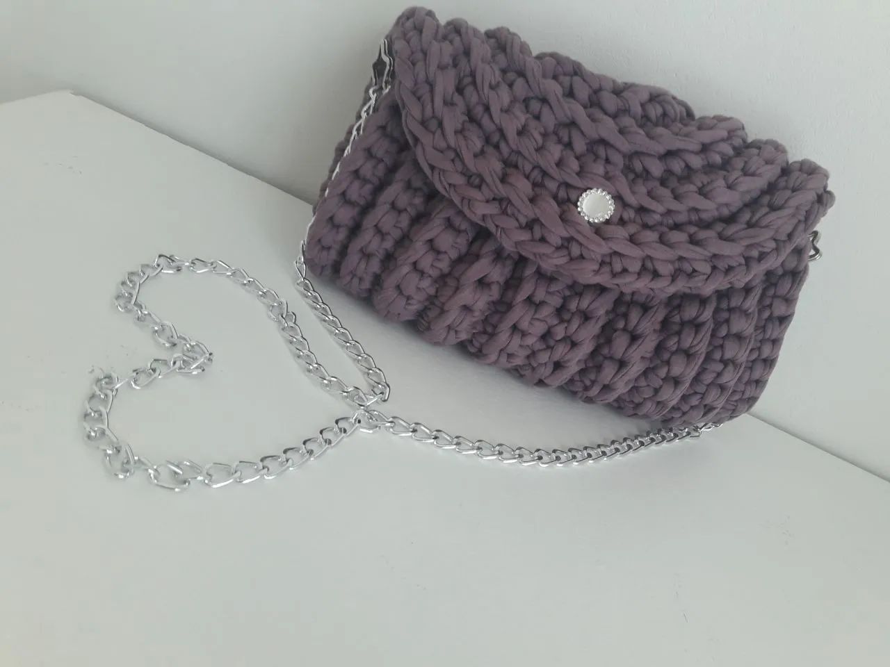 Bolsa de Ombro Crochê com linda alça  - Foto 3