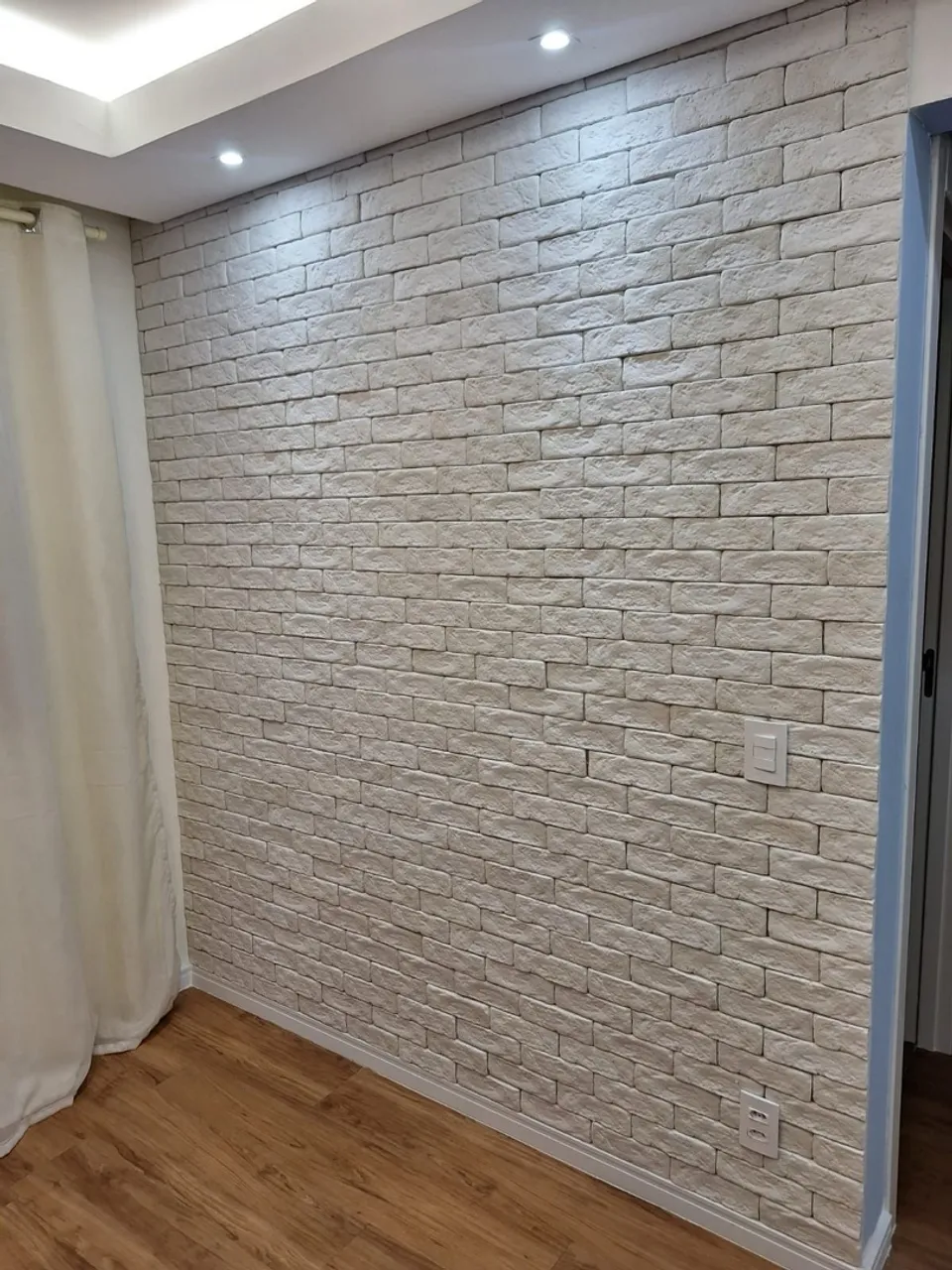 Parede de tijolinhos decorativa em Gesso 3D