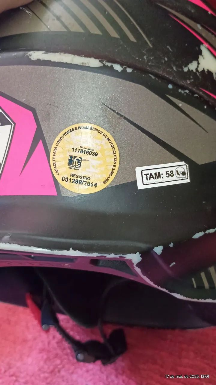 Capacete Tork -  tamanho 58 - Foto 2