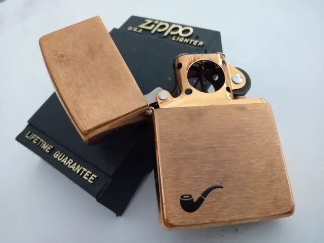 Antigo isqueiro Zippo modelo Classic Pipe - Anos 90