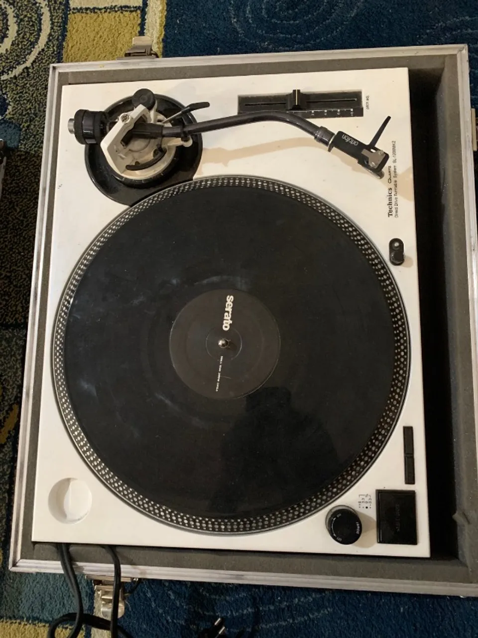 Toca Discos Technics SL 1200 MK2 + Case e + serato disco DVS