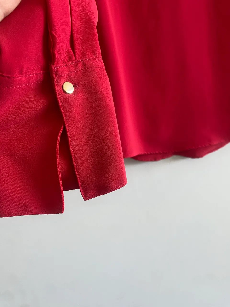 BLUSA SOCIAL VERMELHA P/M  - Foto 3
