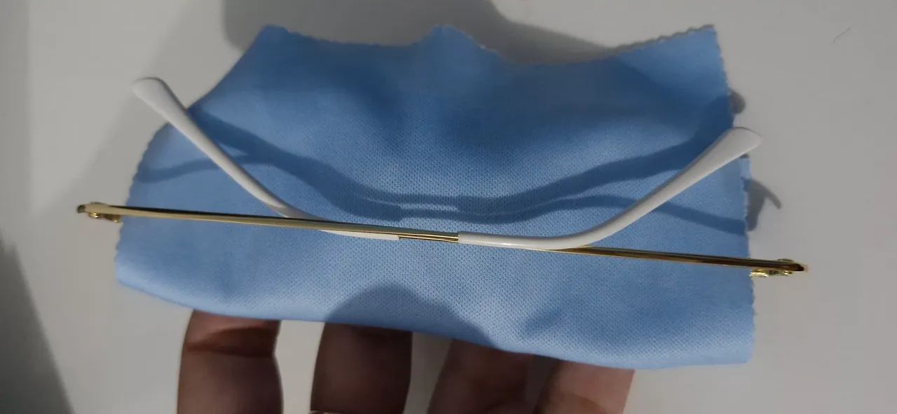 Óculos Dourado com proteção anti blue (-2) - Foto 3