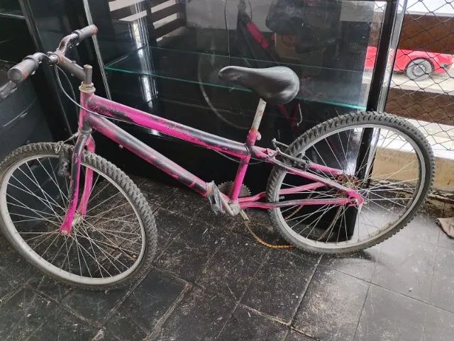 26 Rosa Bicicleta Aro 26 Rosa - Adulto - Para Reforma - R$ 130 - Ciclismo ...