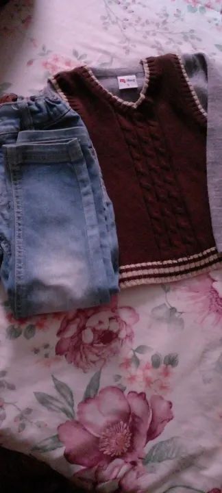 Blusa colete e calça jeans tamanho 2 - Foto 6