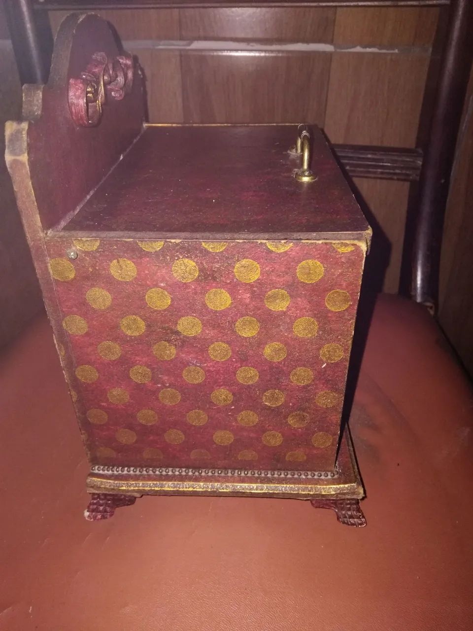 Bau mini antigo lindo ou portá joia - Foto 4
