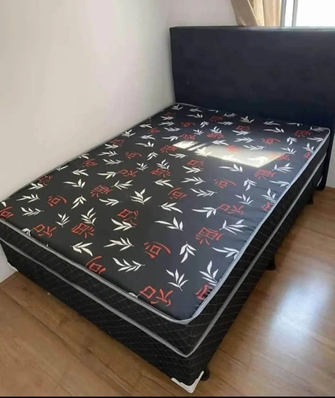 Cama casal box+cabeceira nova de fábrica  - Foto 2