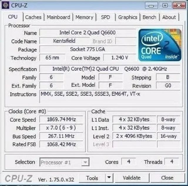 Processador Intel Core 2 Quad Q6600 2.40 Ghz para PCs - Foto 4