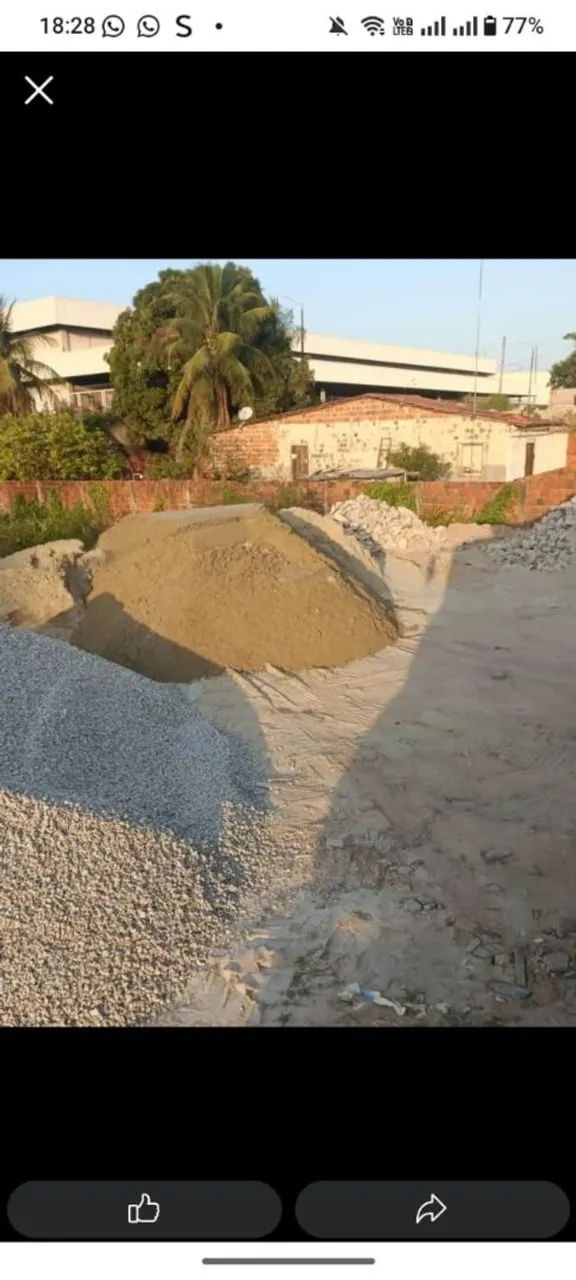 Materiais de caçamba, areia grossa pedra brita e arisco  - Foto 2