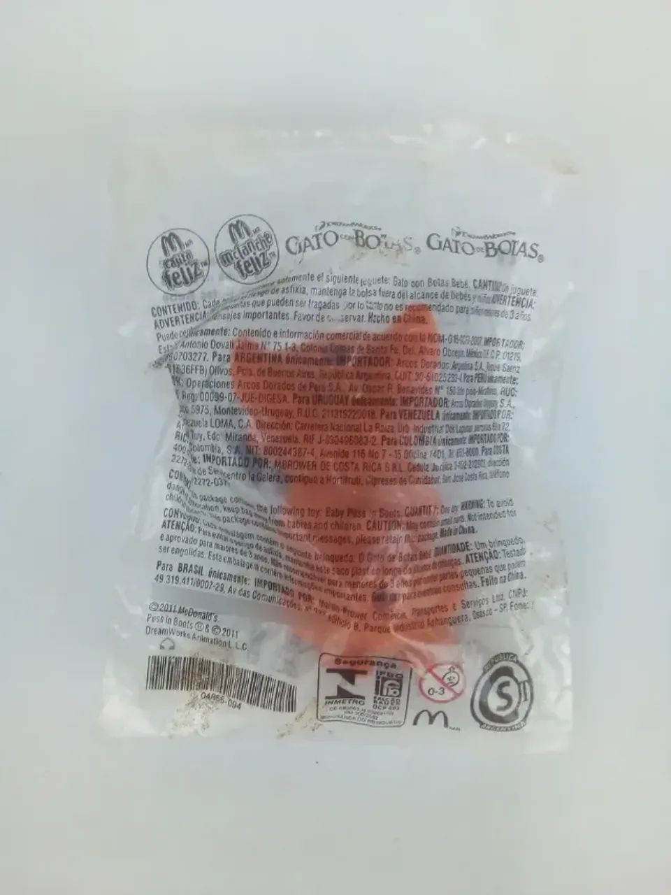 Promocional Mcdonald's Lacrado Gato De Botas Bebê 2011 - Foto 2